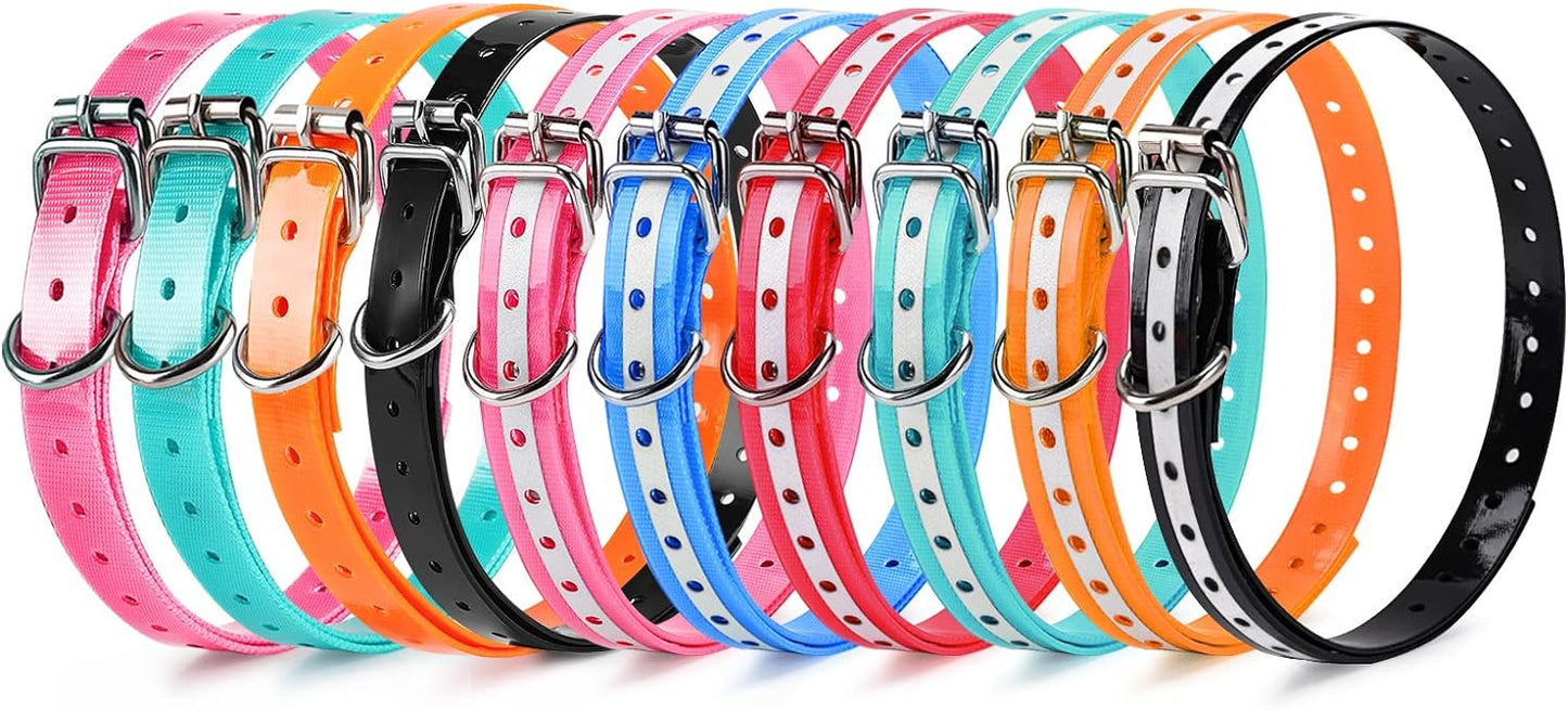 Sparky Pet Co 3/4" Square Buckle High Flex Dog Strap For Garmin Dogtra - Reflective Pink