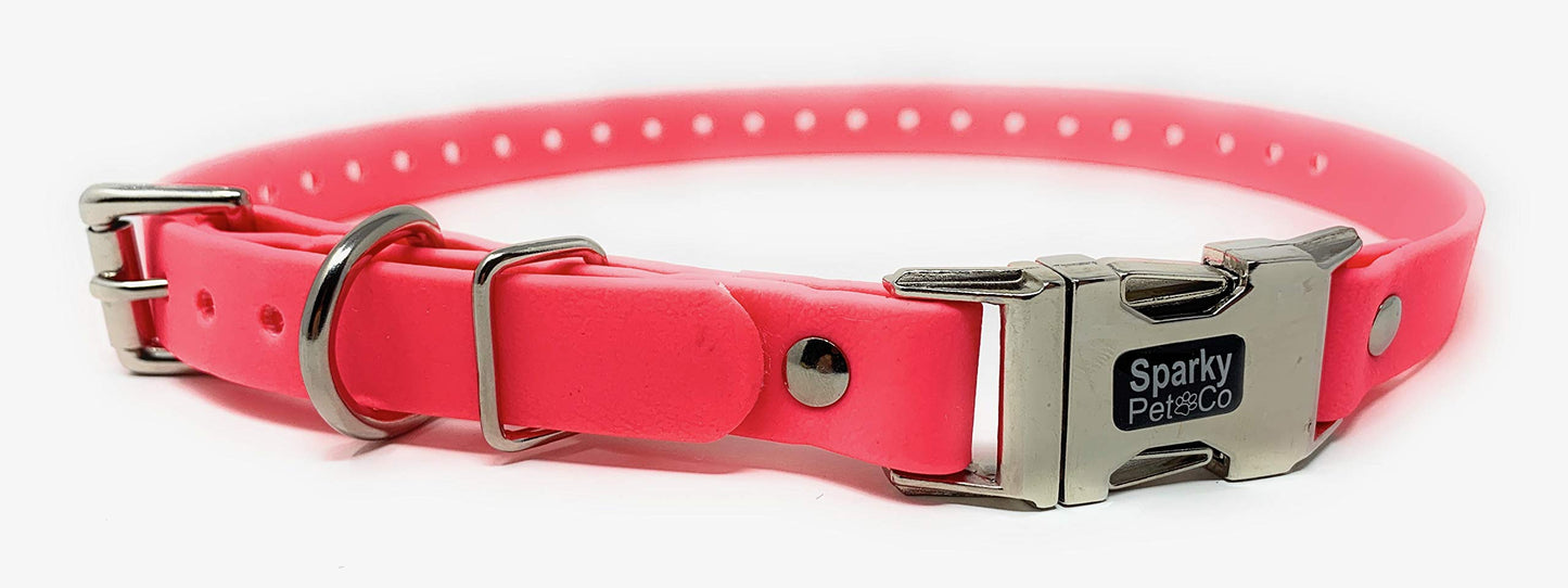 Sparky Pet Co 1" Biothane Double Buckle Apollo E Collar Receiver Replacement Strap - 7 Colors