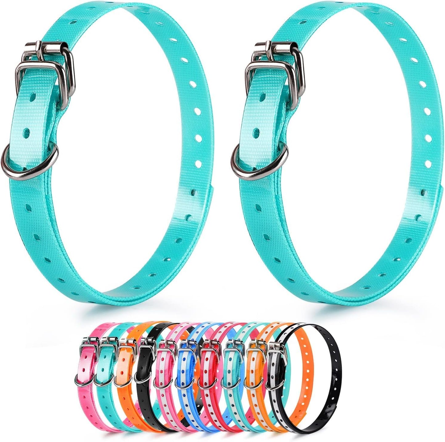 Sparky Pet Co 1" E-Collar Replacement Strap Square Buckle Garmin Dogtra High Flex - Reflective Yellow