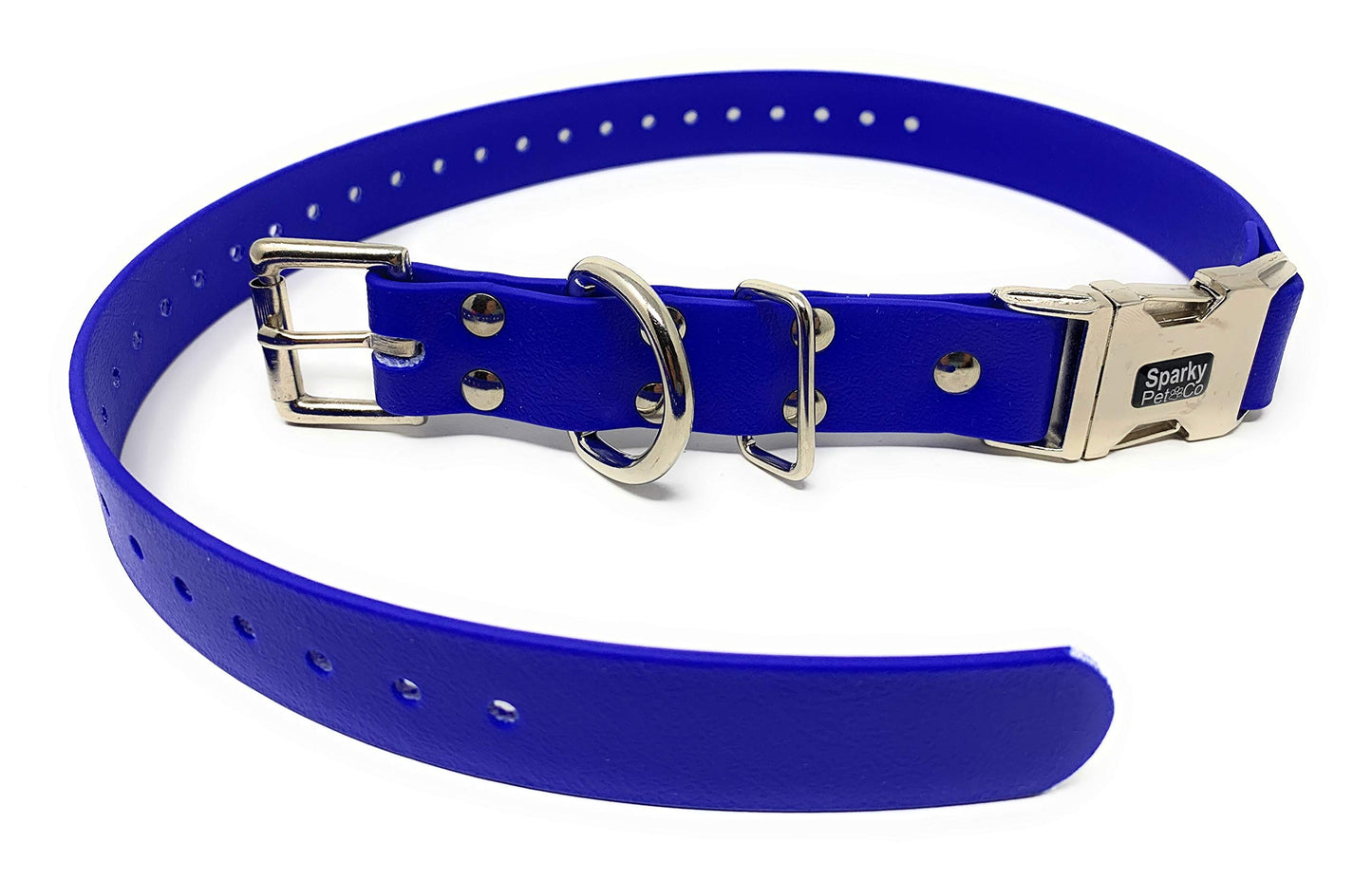 Sparky Pet Co 1" Biothane Double Buckle Apollo E Collar Receiver Replacement Strap - 7 Colors