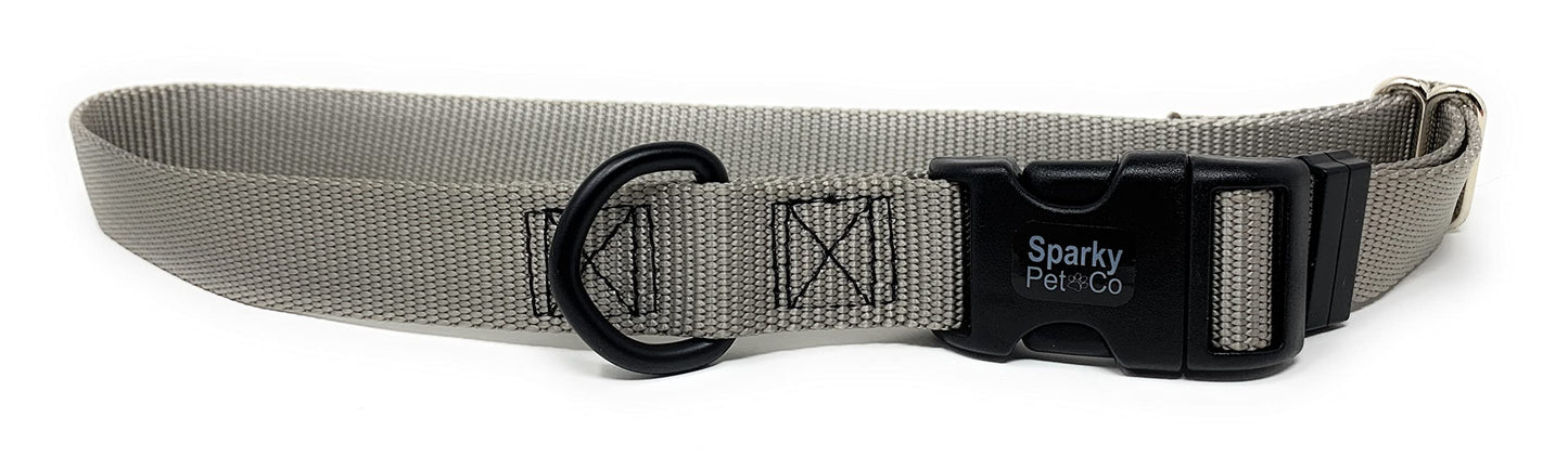 Sparky Pet Co Sturdy Nylon Heavy Duty Clip and Go Dog Collar 3/4" & 1" Sizes