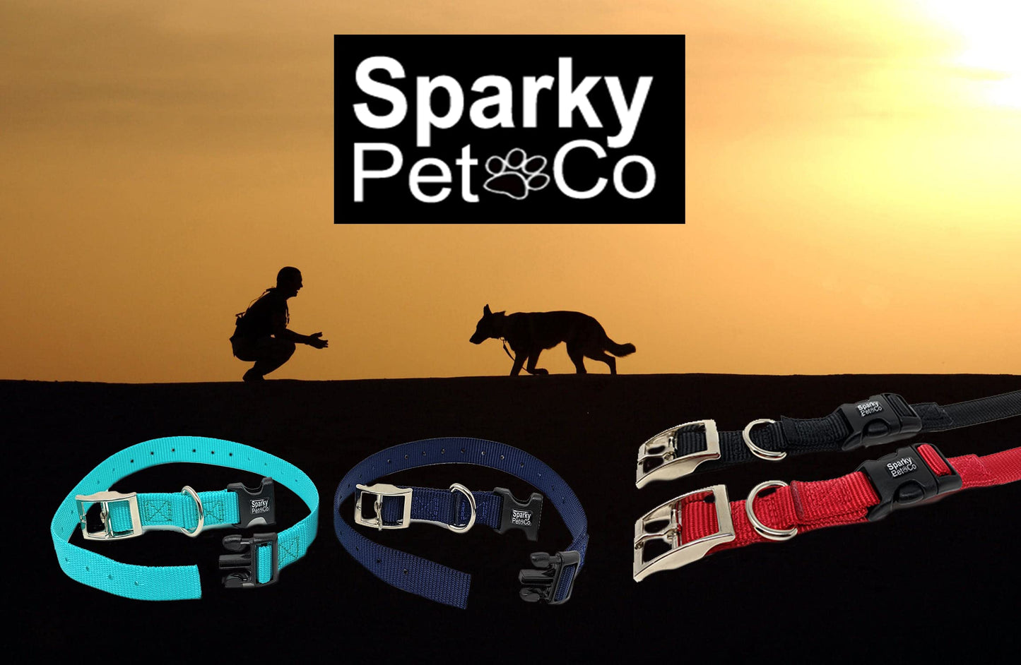 Sparky Pet Co 3/4" Apollo ECollar Replacement Strap - Dog Collar - Waterproof - Orange
