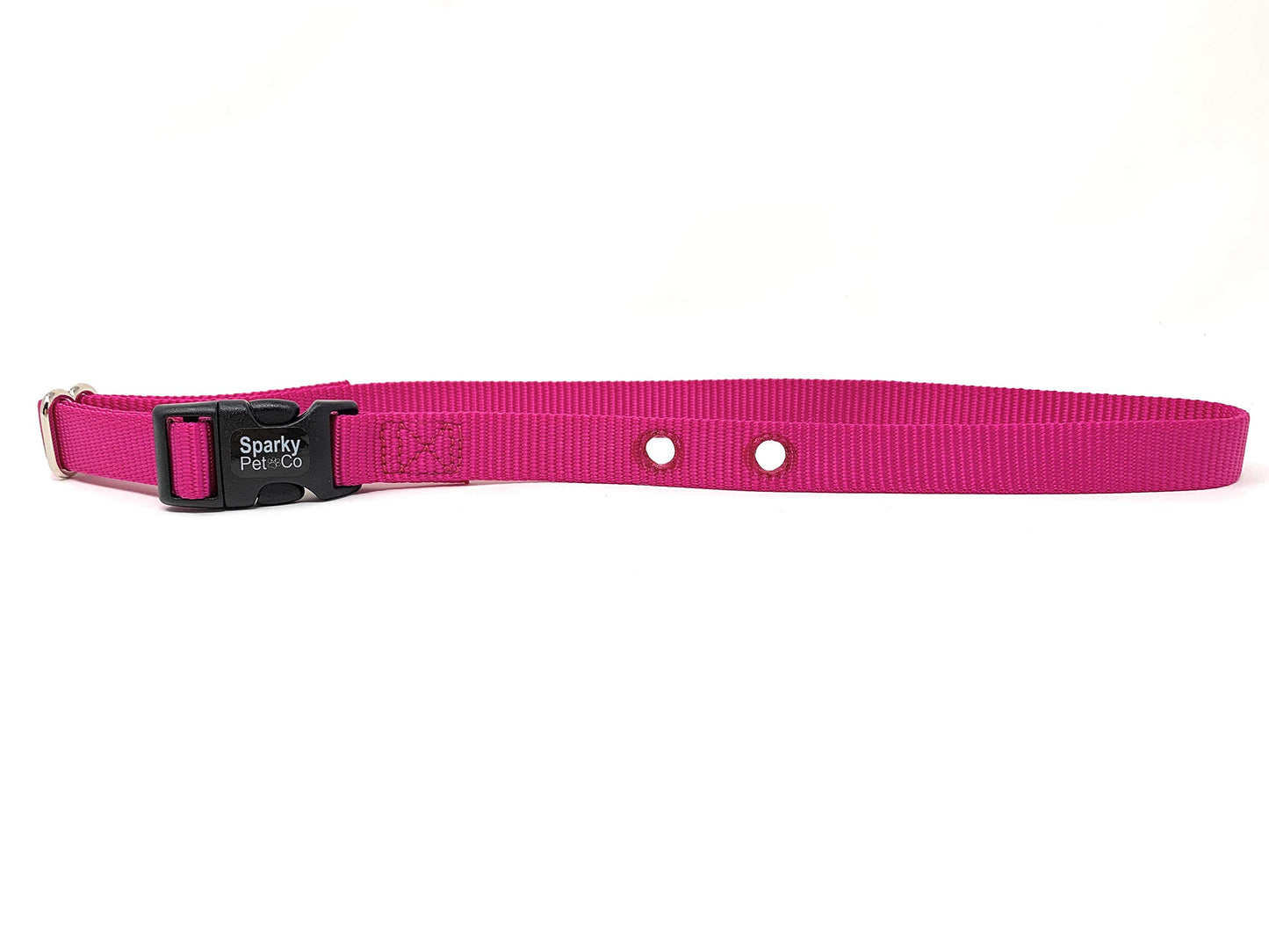Replacement 3/4" Nylon Strap with 2 Holes Spaced at 1.25" Apart - Raspberry