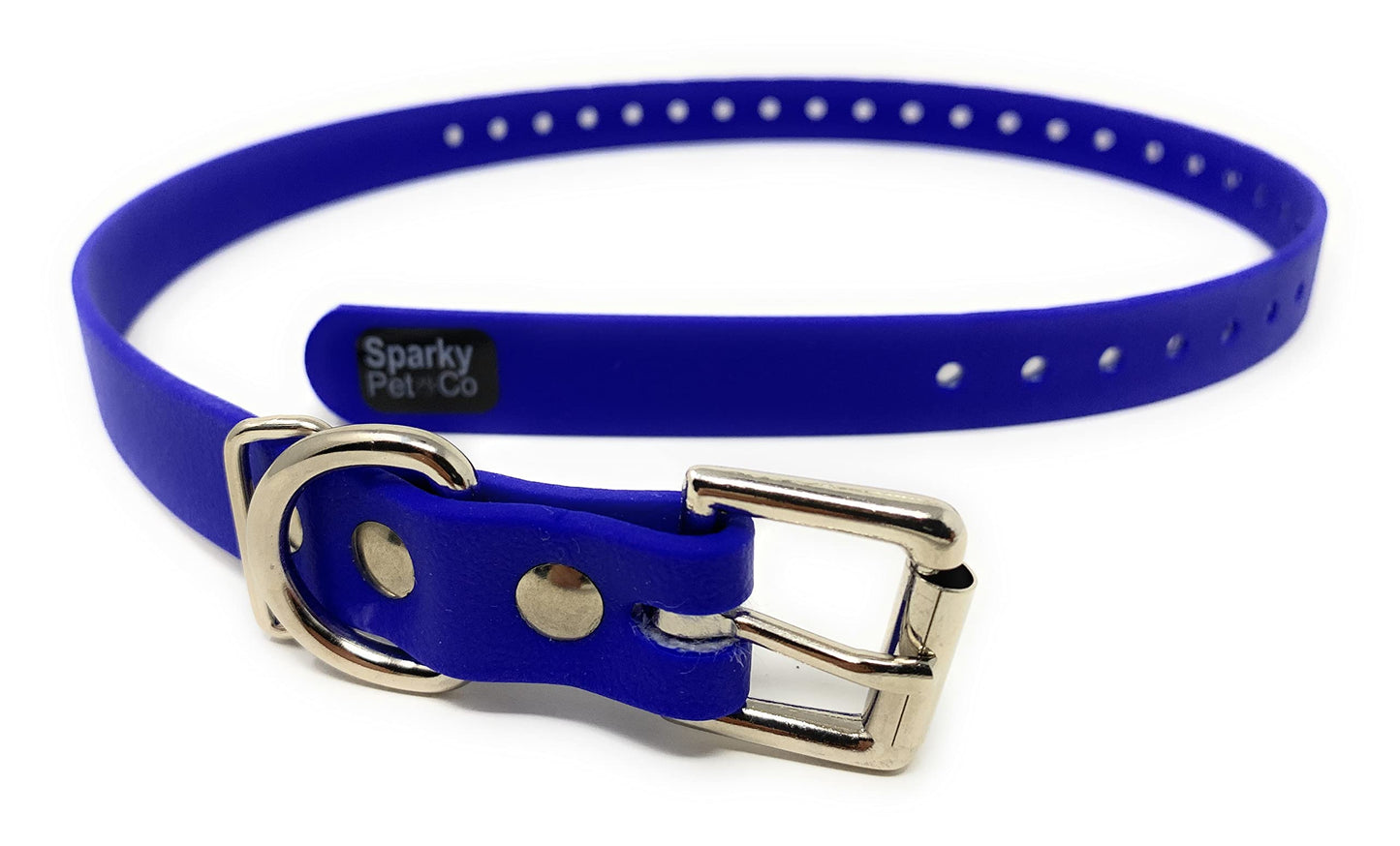 Sparky Pet Co 3/4" Waterproof Biothane Replacement Roller Buckle Dog Collar - 9 Colors