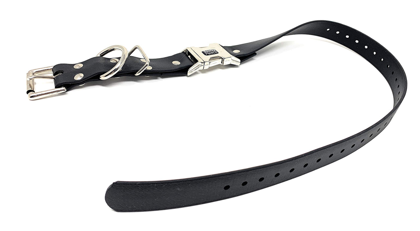 Sparky Pet Co Apollo ECollar Replacement Strap Biothane Double Buckle Metal Clasp (Variants)