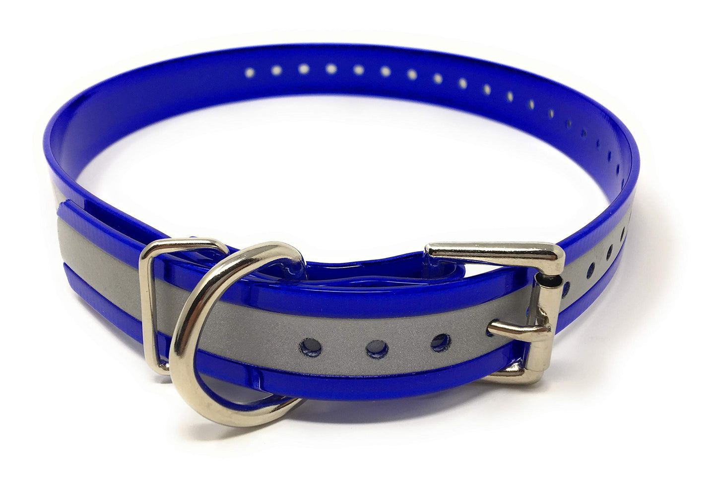Sparky PetCo 3/4" Roller Buckle High Flex Waterproof Dog Strap - Reflective Blue