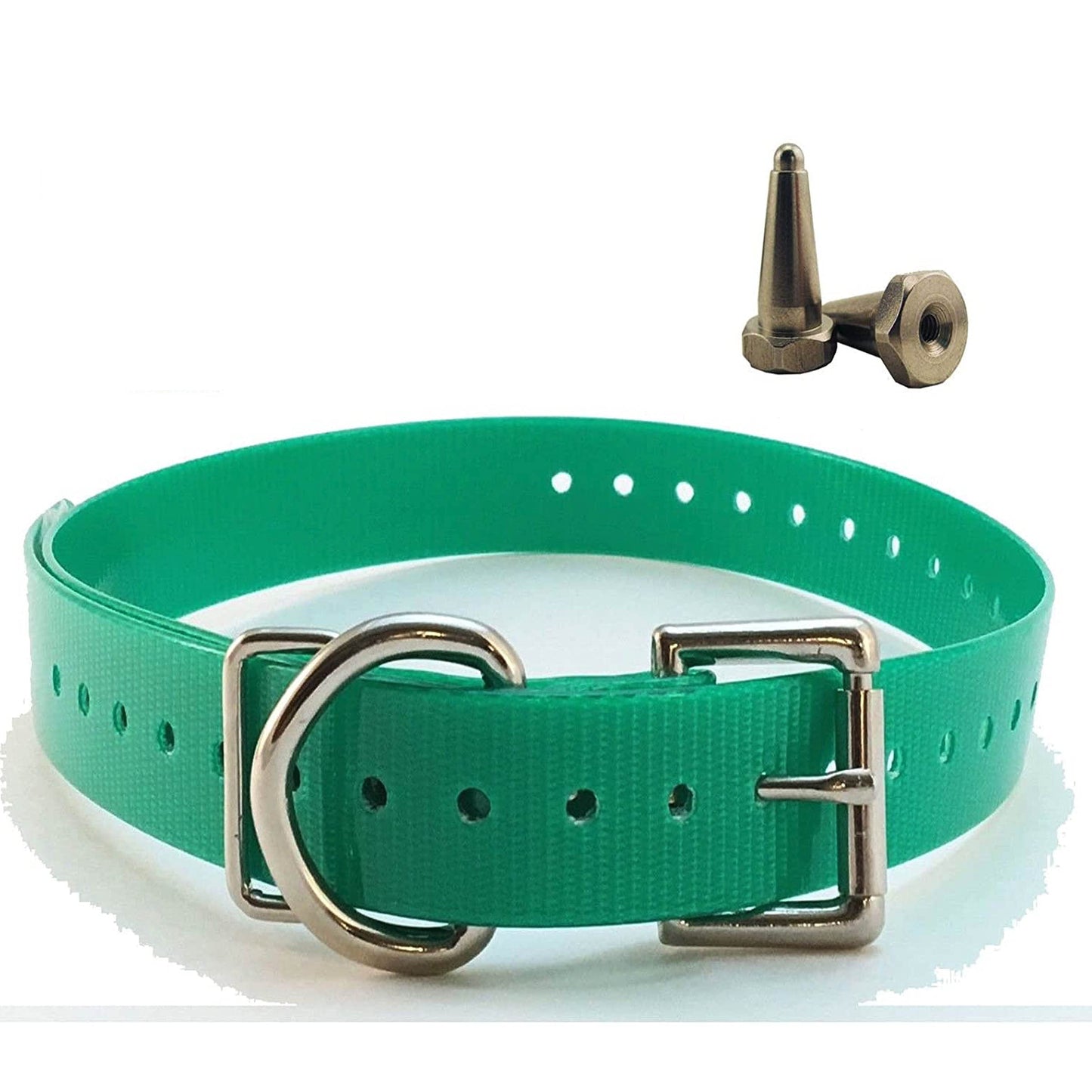 DOGTRA 1" Contact Points Bundle and 3/4" SPC High Flex Replacement Strap - Green