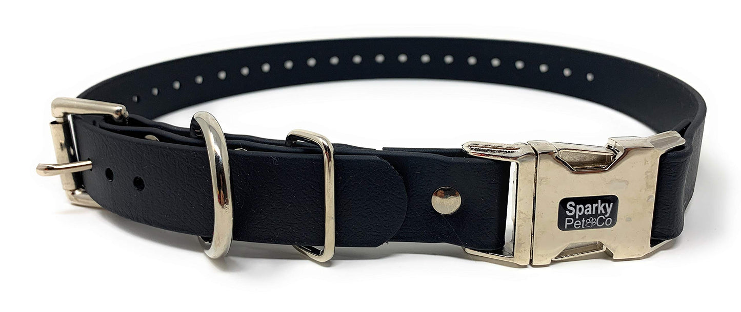 Sparky Pet Co Apollo ECollar Replacement Strap Biothane Double Buckle Metal Clasp (Variants)