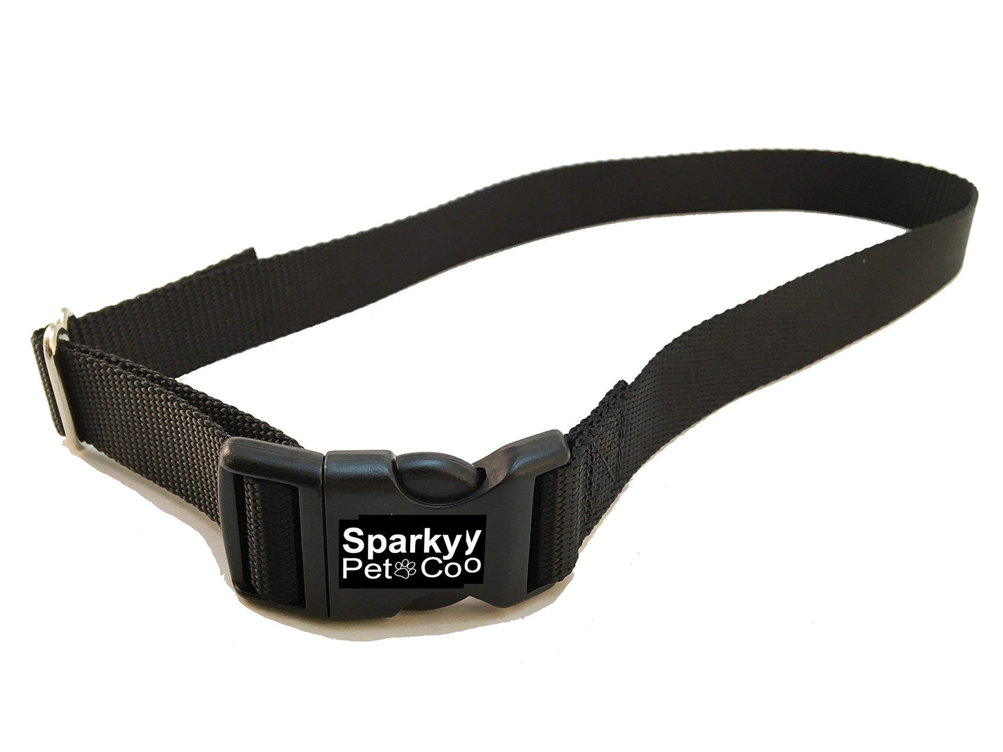 Sparky Pet Co 3/4 Nylon Solid Replacement Strap Wireless and In Ground Systems - Black