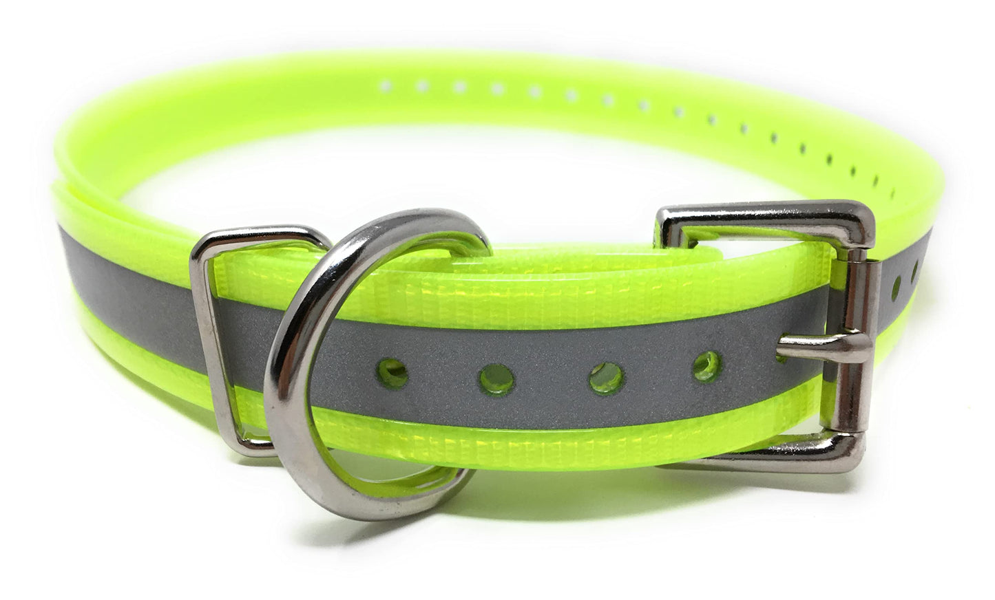 Sparky Pet Co 3/4" E-Collar Replacement Strap for Dogtra Training Bark Shock Electric High Flex - Reflective Yellow
