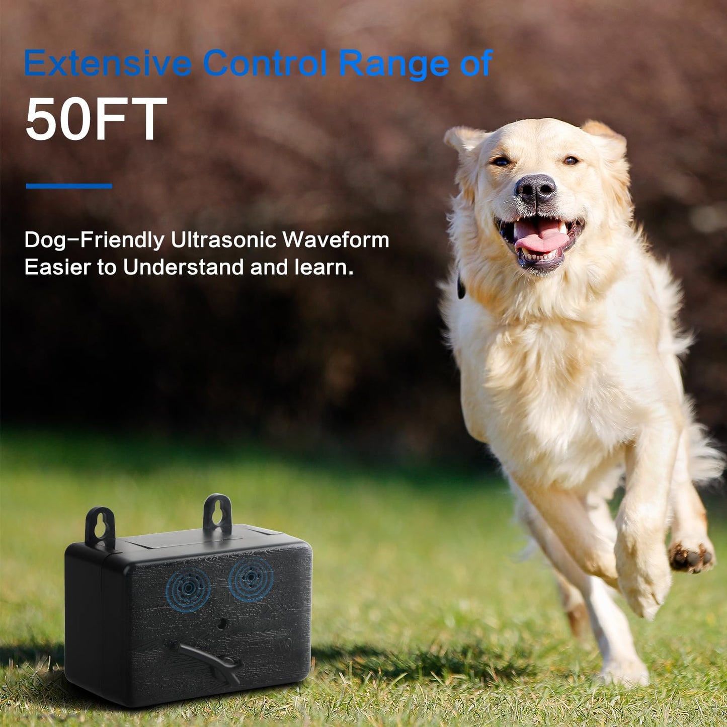 Anti Barking Device for Dogs Ultrasonic Bark Box Dog Barking Deterrent Devices with 3 Modes Waterproof Stop Barking Dog Devices for Indoor & Outdoor Dogs Safe for Human Dog