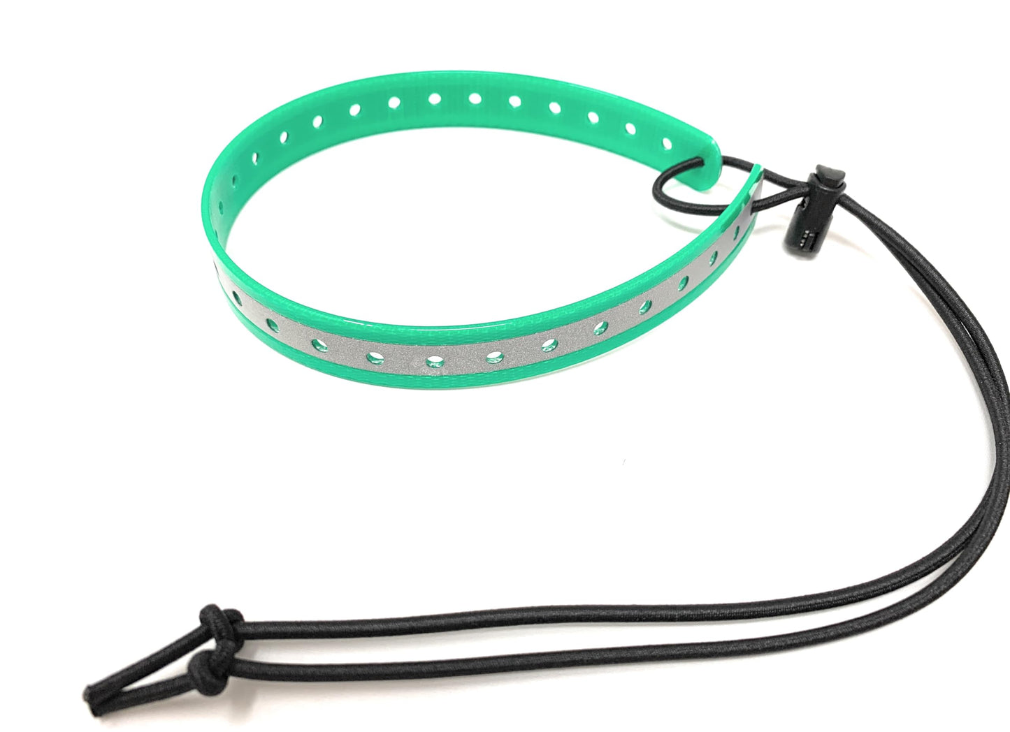 Small Neck Replacement 3/4" GPS ECOLLAR Multi Hole High Flex Surefits - Reflective Green
