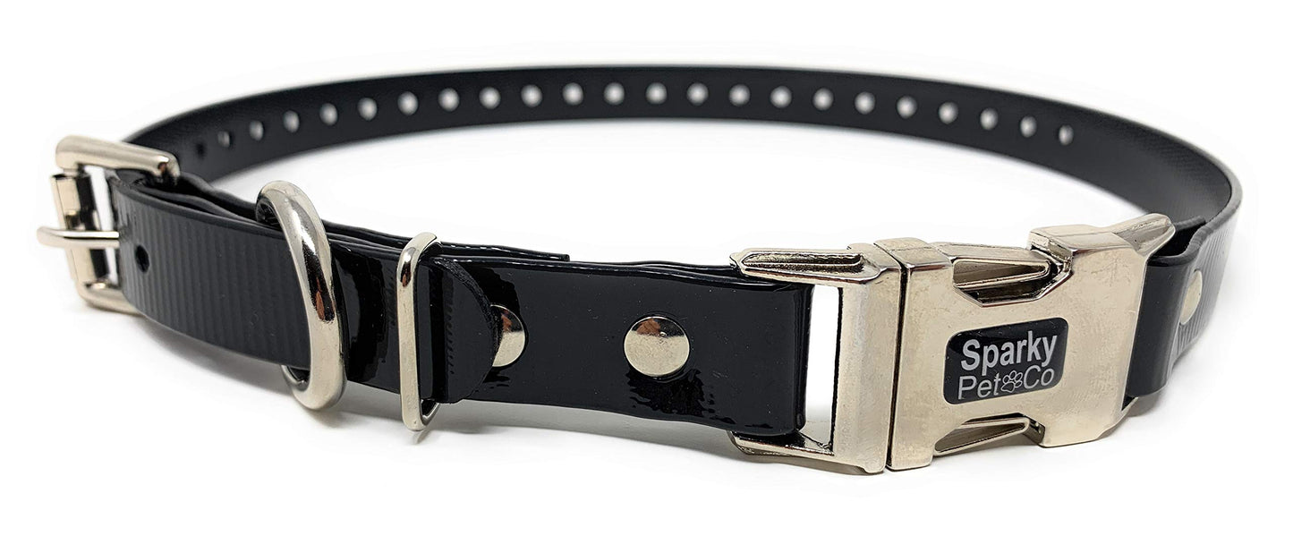 Sparky Pet Co 3/4" Biothane Apollo Double Buckle E Collar Receiver Replacement Strap