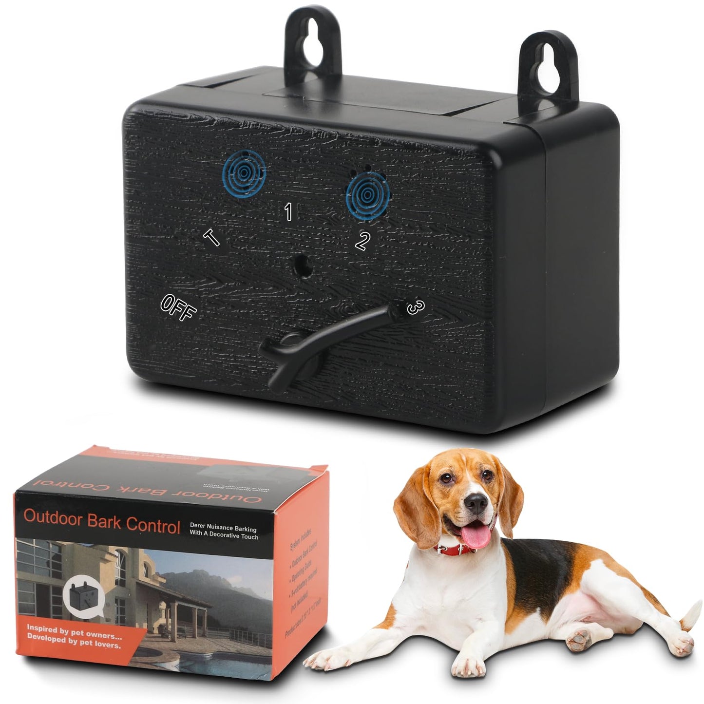 Anti Barking Device for Dogs Ultrasonic Bark Box Dog Barking Deterrent Devices with 3 Modes Waterproof Stop Barking Dog Devices for Indoor & Outdoor Dogs Safe for Human Dog