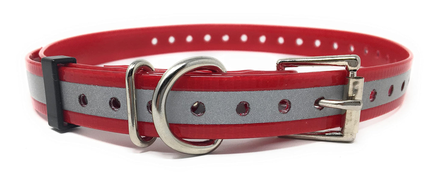 Sparky Pet Co Replacement Strap for Dogtra Dog Systems 3/4" x 28" Durable Dog - Reflective Red