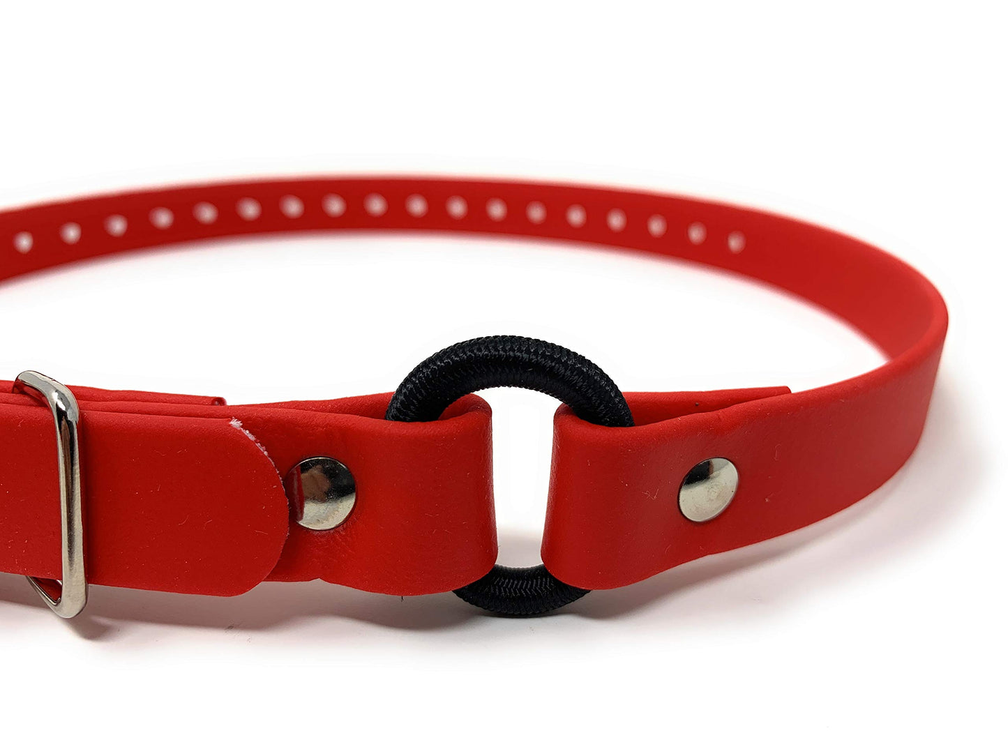 Sparky Pet Co 3/4" Waterproof Biothane Bungee Double Buckle E Collar Receiver Replacement Zeus - Red