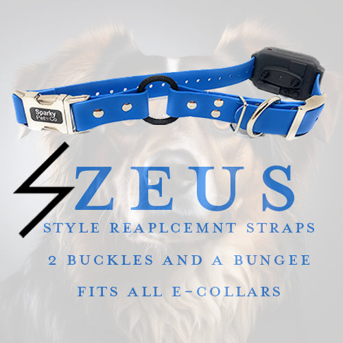 Sparky Pet Co - 3/4" Zeus ECollar Replacement Strap - Bungee Loop Dog Collar Biothane - 7 Colors