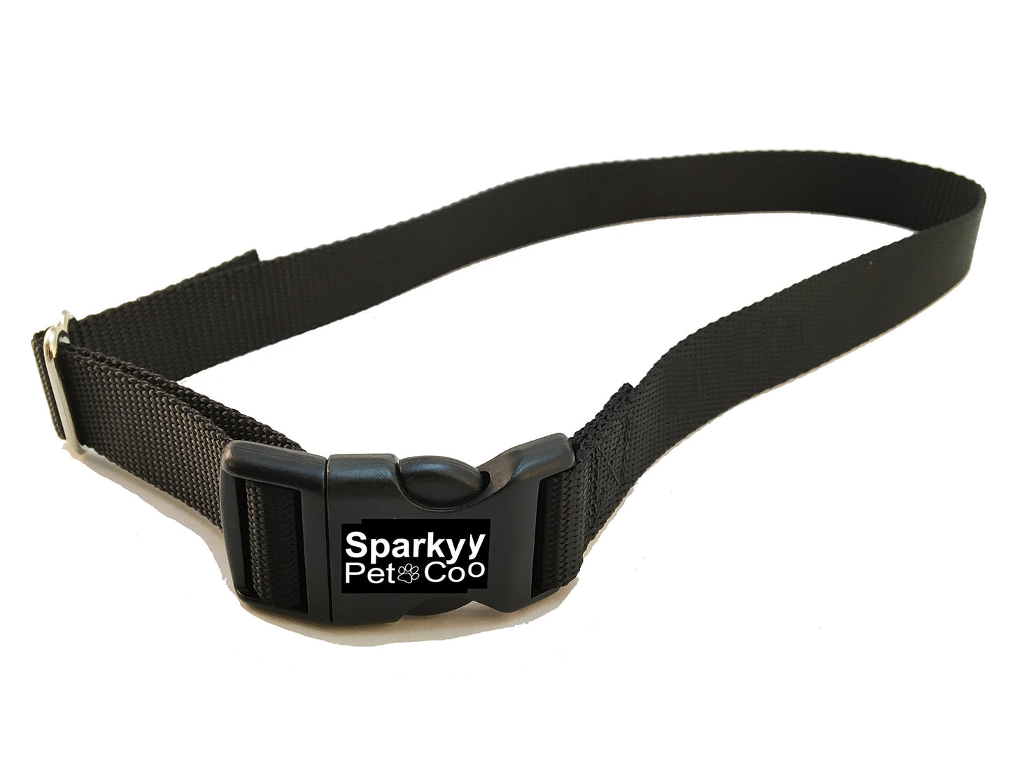 ECollar Replacement Strap Plastic Buckle Solid Nylon Wireless Fence -3/4" x 31" - Black/Red