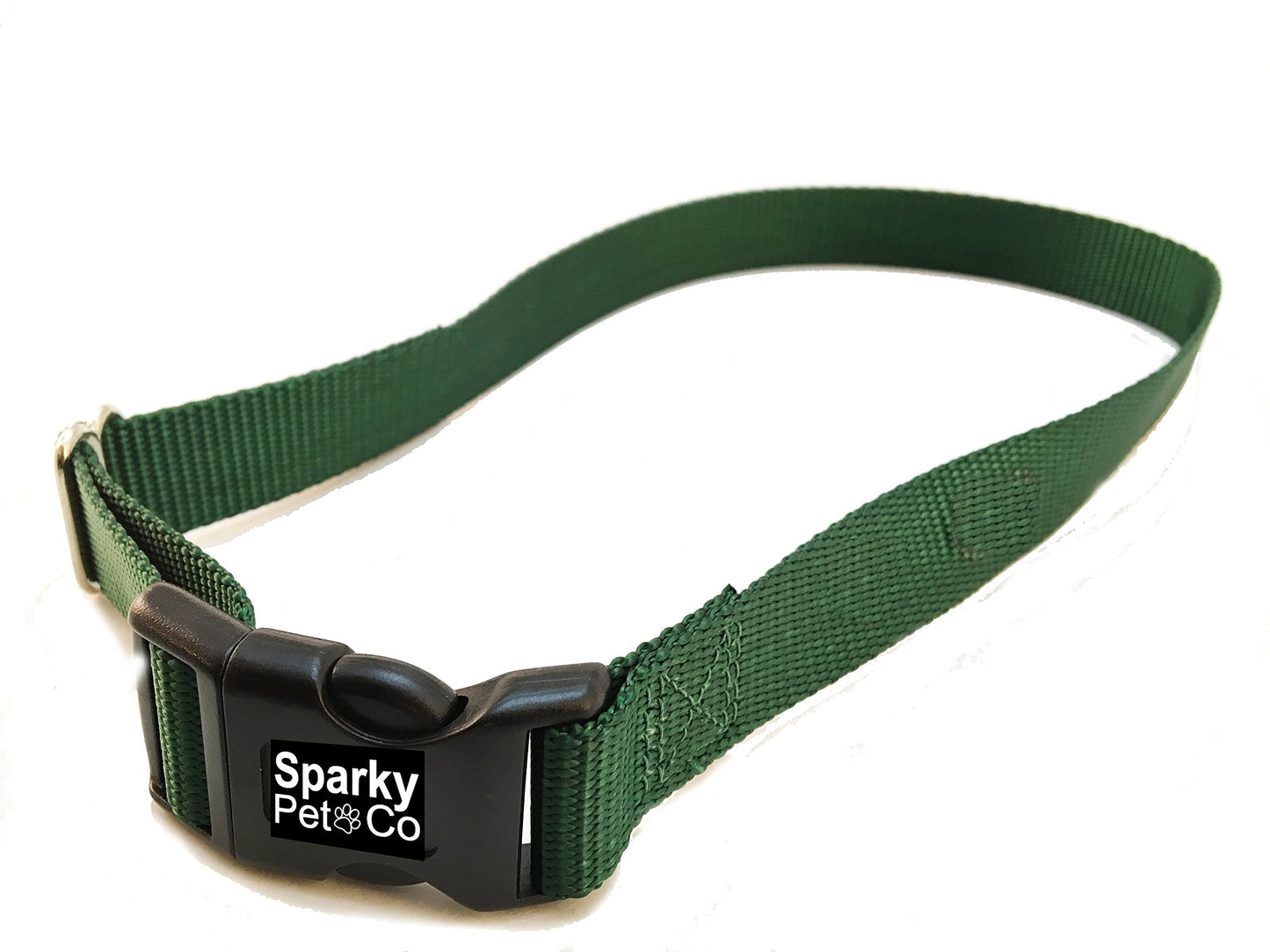 Sparky Pet Co 3/4" Solid Nylon Compatible with Petsafe Replacement Strap Compatible with Petsafe Stay + Play - Green