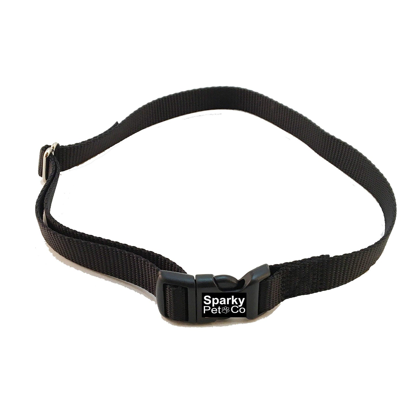 Sparky Pet Co 3/4 Nylon Solid Replacement Strap Wireless and In Ground Systems - Black