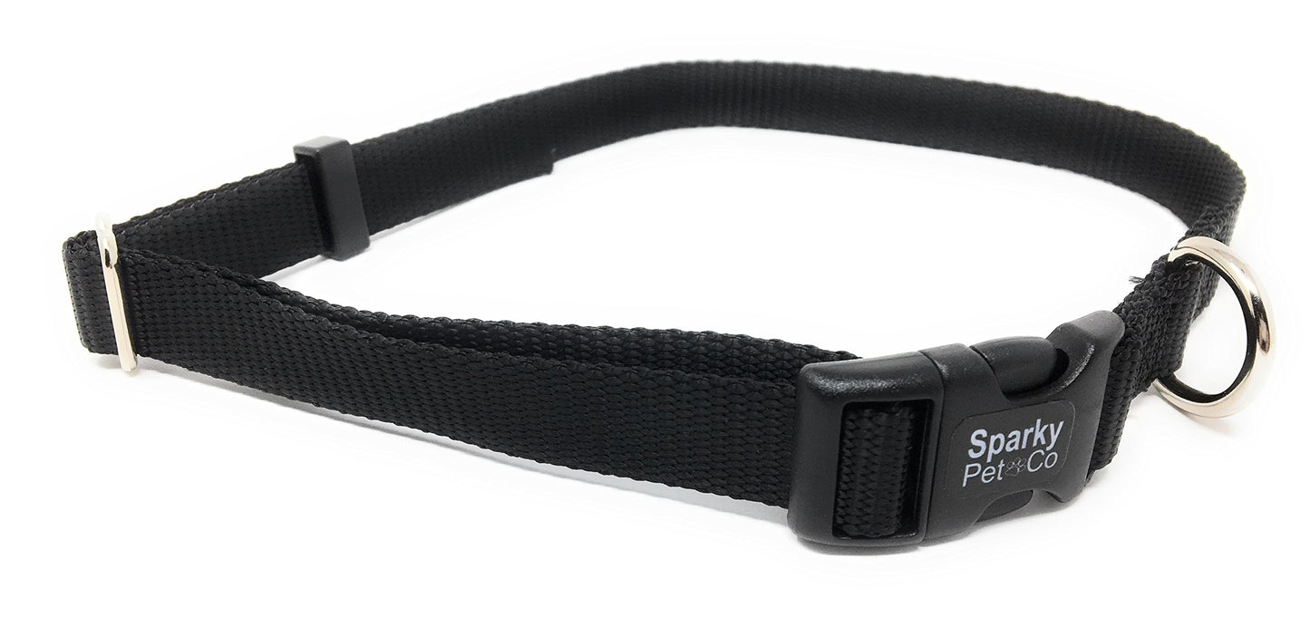 Sparky Pet Co Sturdy Nylon Heavy Duty Clip and Go Dog Collar 3/4" & 1" Sizes