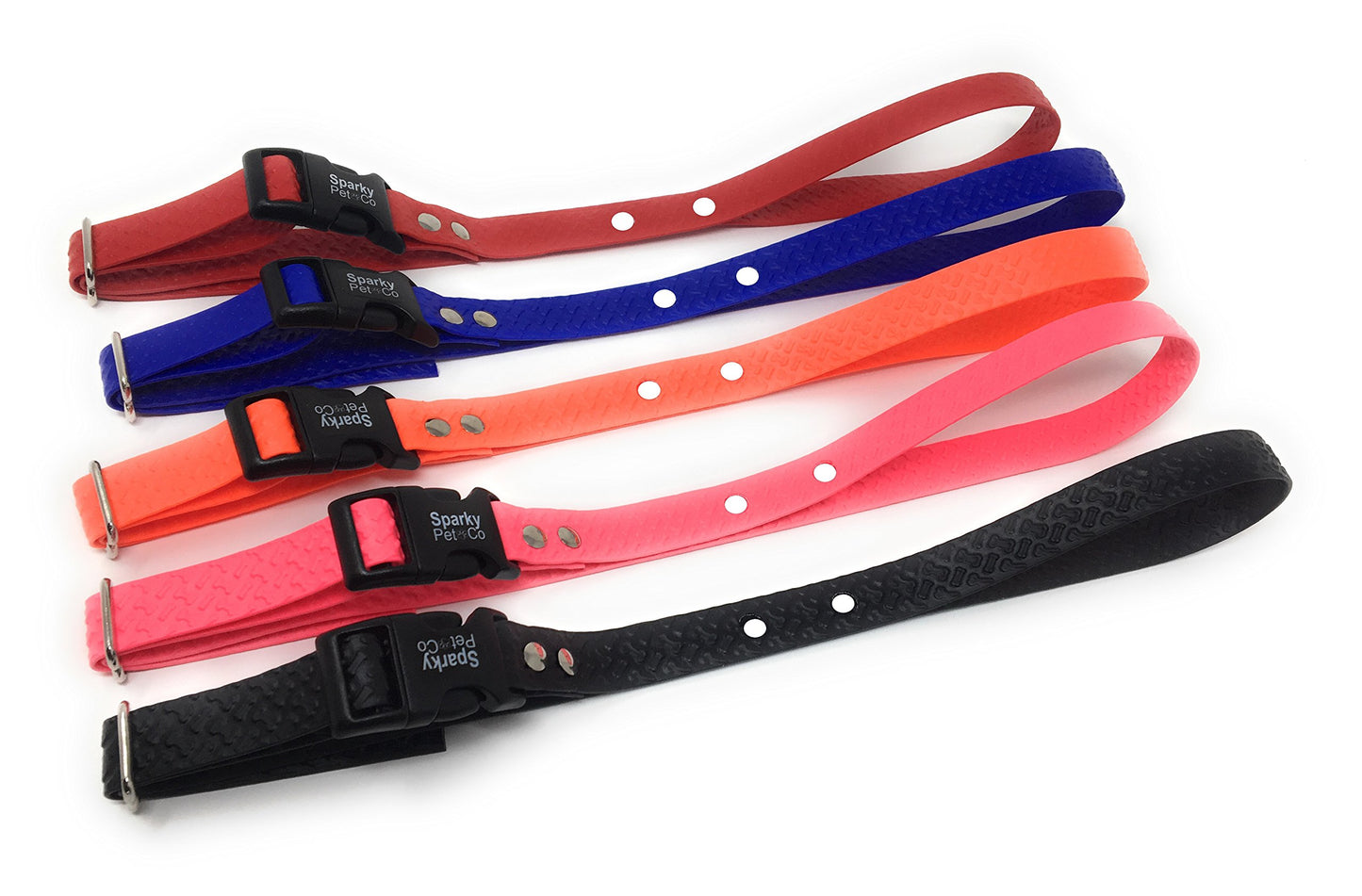 Sparky Pet Co ECollar Replacement Strap Biothane Adjustable 2 Hole 1.25" Apart