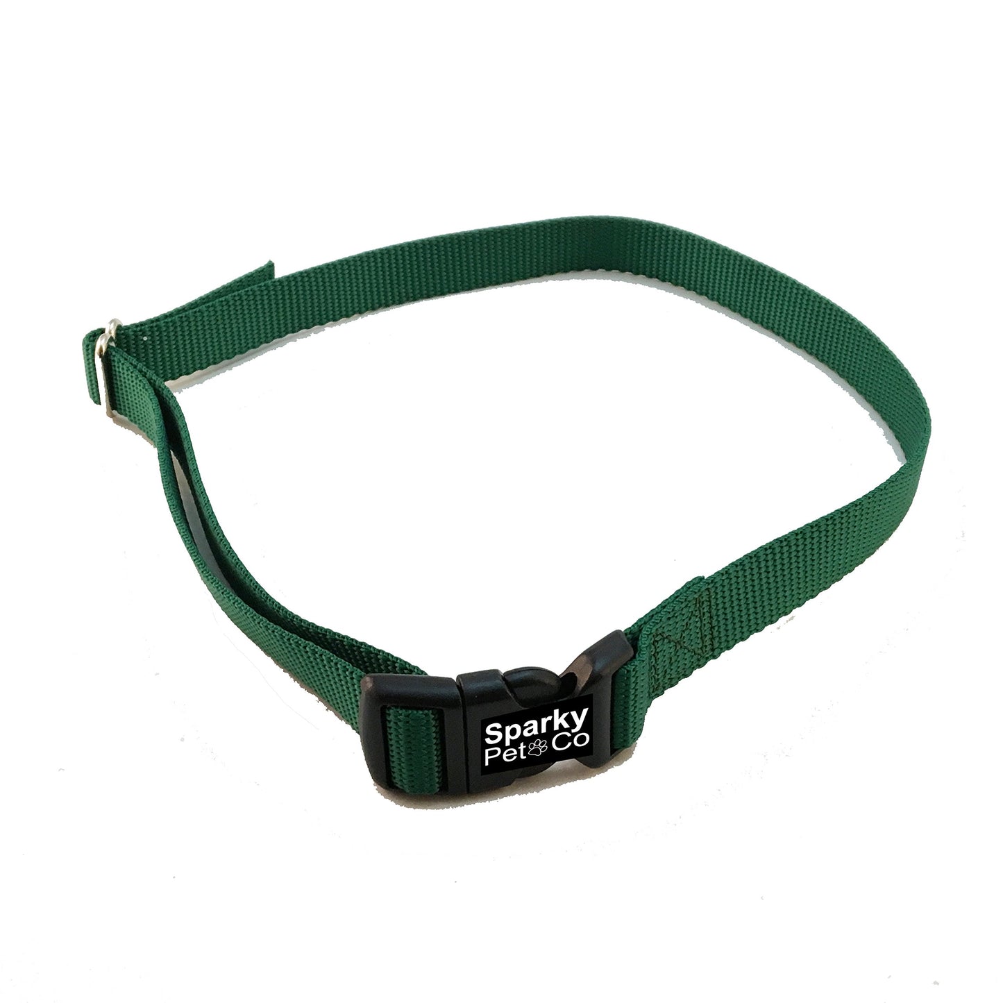 Sparky Pet Co 3/4" Solid Nylon Compatible with Petsafe Replacement Strap Compatible with Petsafe Stay + Play - Green