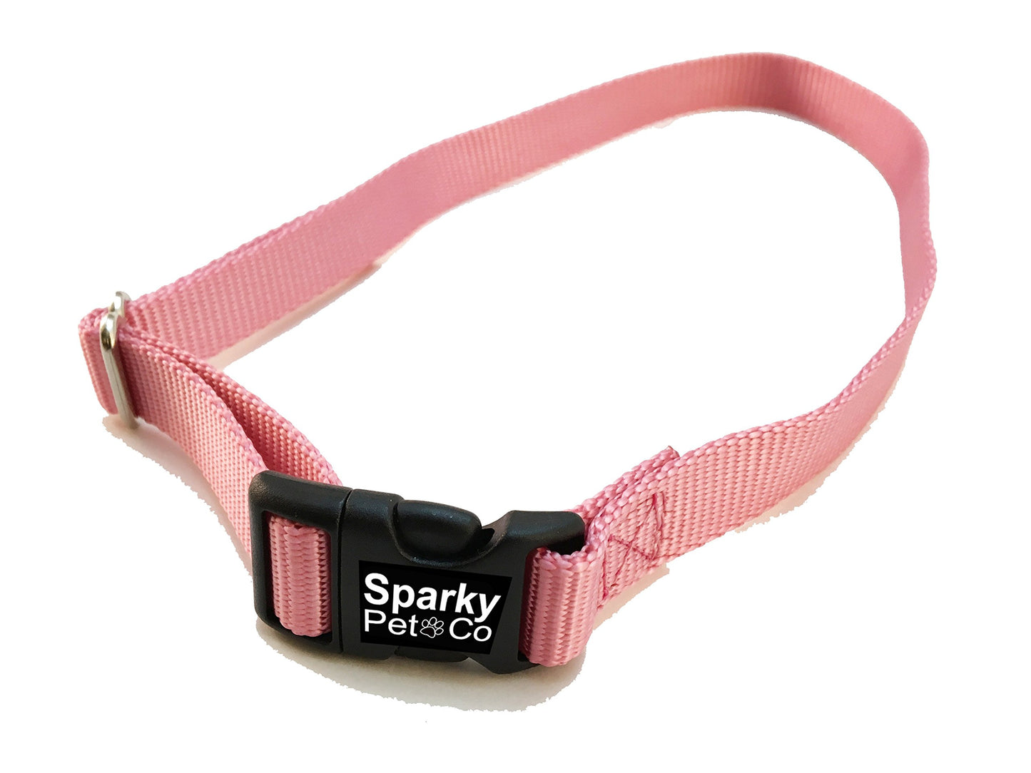 Sparky Pet Co 3/4" Solid Nylon Compatible with Petsafe Replacement Strap - Light Pink
