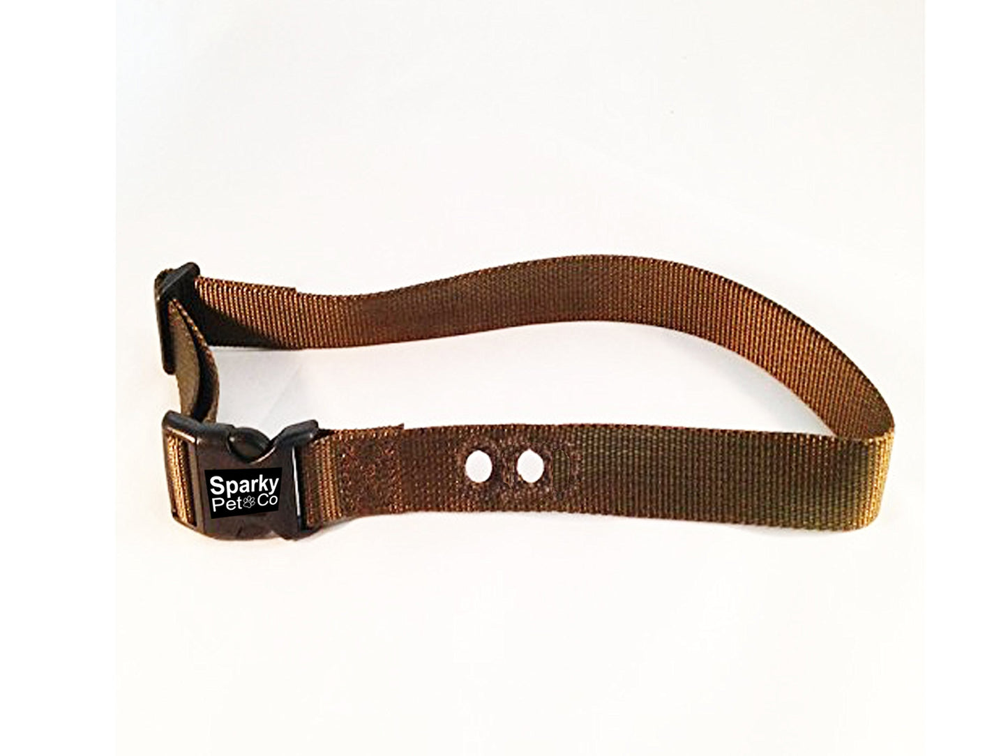 Sparky Pet Co 1" Nylon 2 Hole 1.25 Replacement Strap for PetSafe and In Ground Systems - Brown