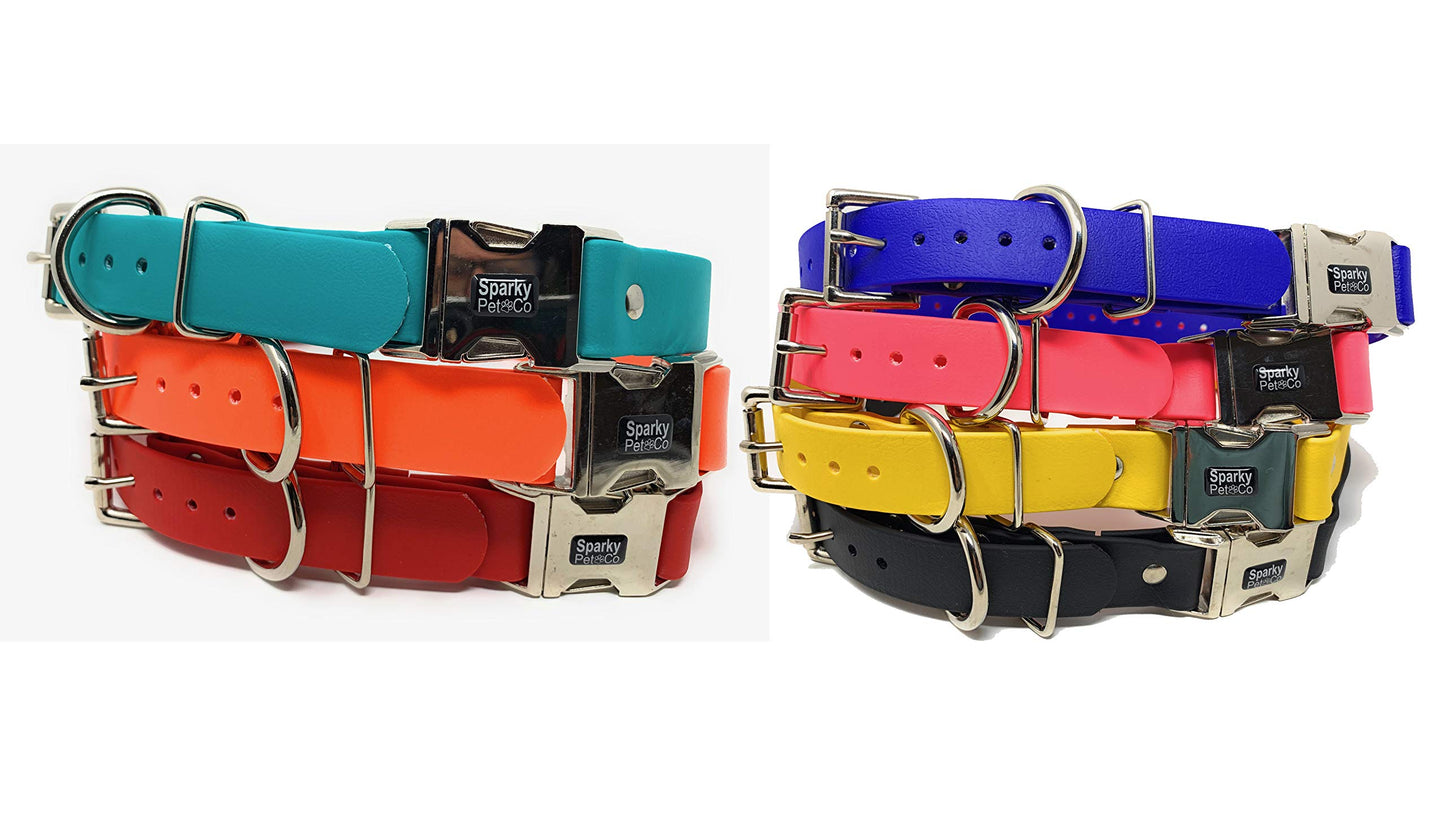 Sparky Pet Co 1" Biothane Double Buckle Apollo E Collar Receiver Replacement Strap - 7 Colors