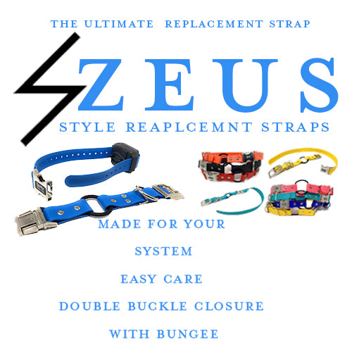 Sparky Pet Co - 1" Zeus ECollar Replacement Strap - Bungee Loop Dog Collar - Biothane - Blue