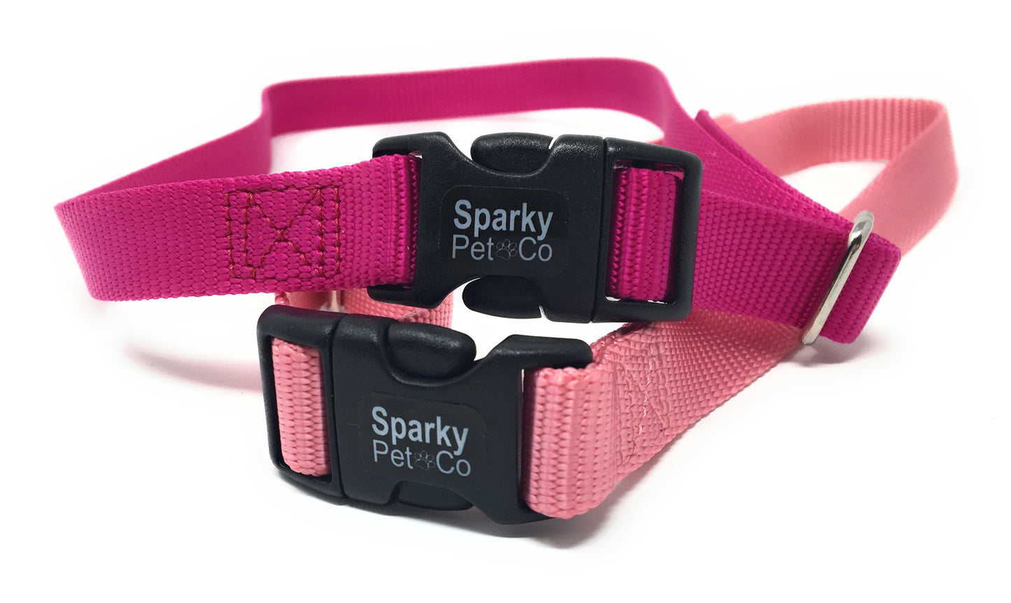 3/4" SOLID Nylon Replacement Universal No Hole Dog Strap Collars