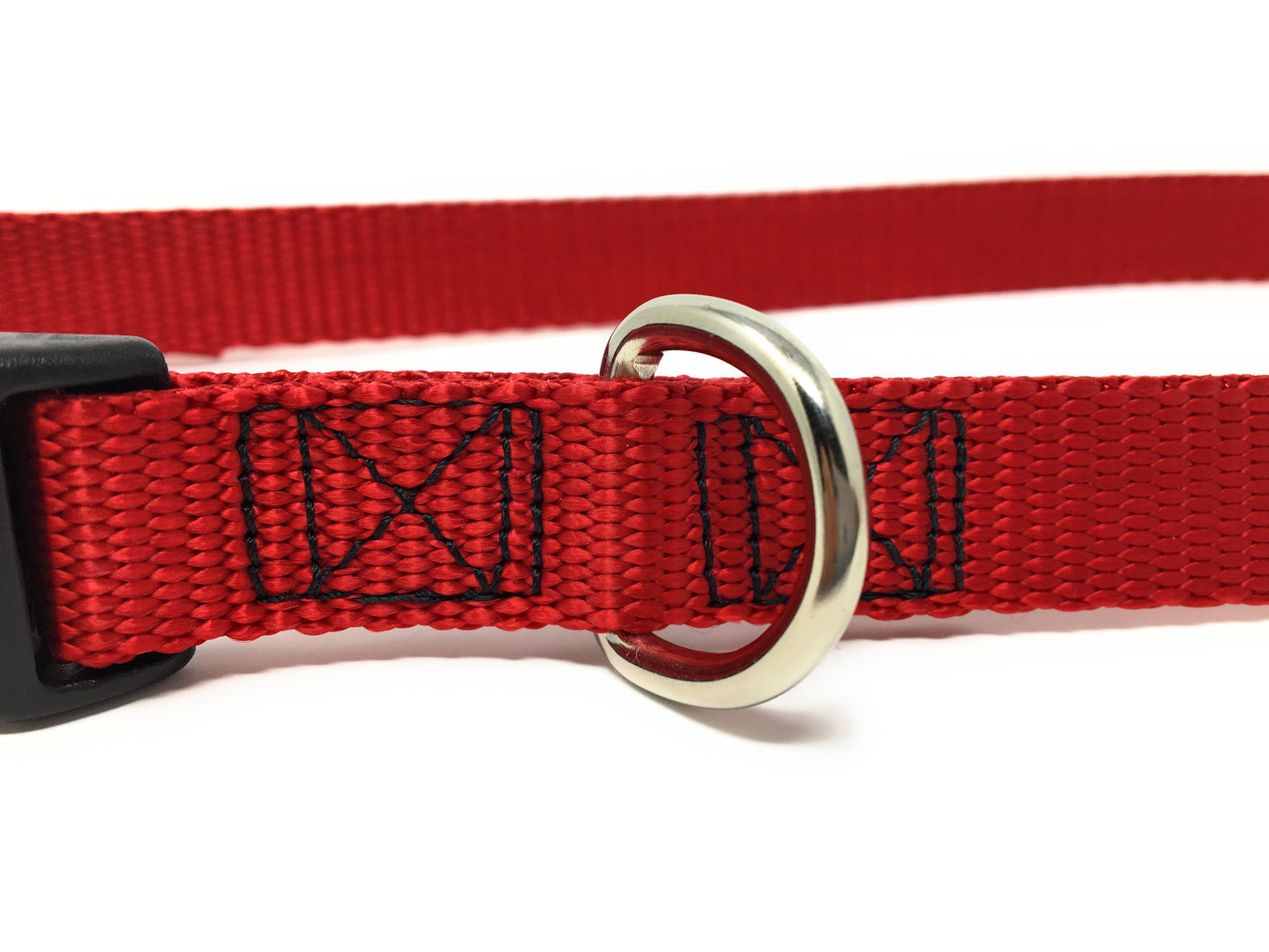 Sparky Pet Co 3/4" Universal Clip-N-Go Adjustable Nylon Dog Collars - Red