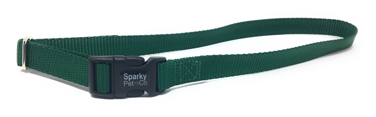 3/4" SOLID Nylon Replacement Universal No Hole Dog Strap Collars