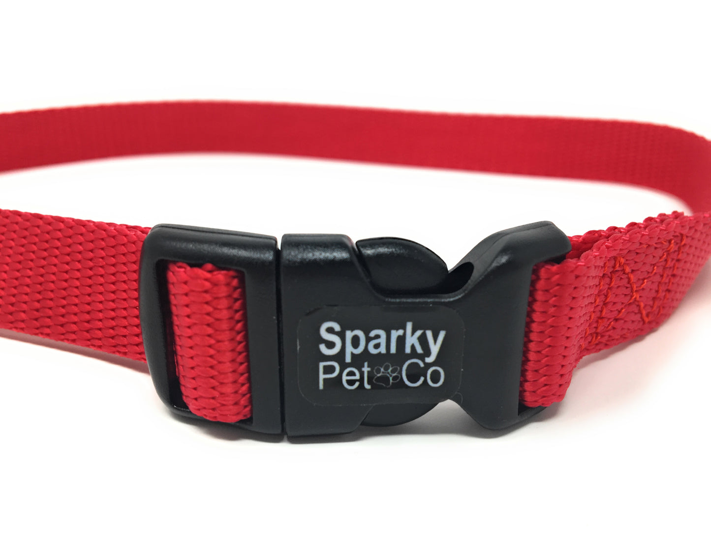 Sparky Pet Co 3/4" Solid Nylon Receiver Replacement Strap – Compatible with PetSafe YardMax, Stay + Play, and Stubborn Dog Systems - Red