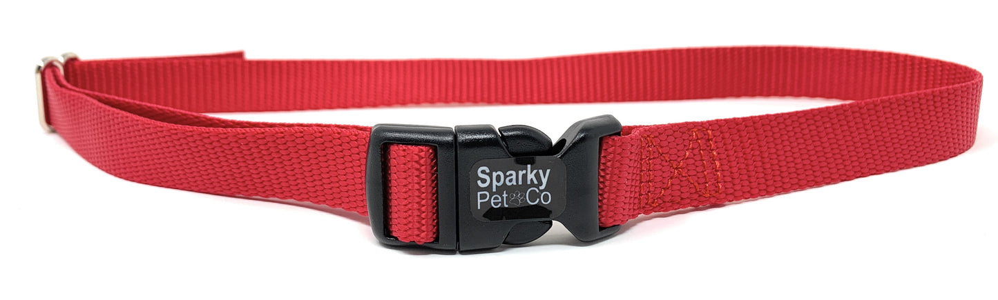 3/4" SOLID Nylon Replacement Universal No Hole Dog Strap Collars