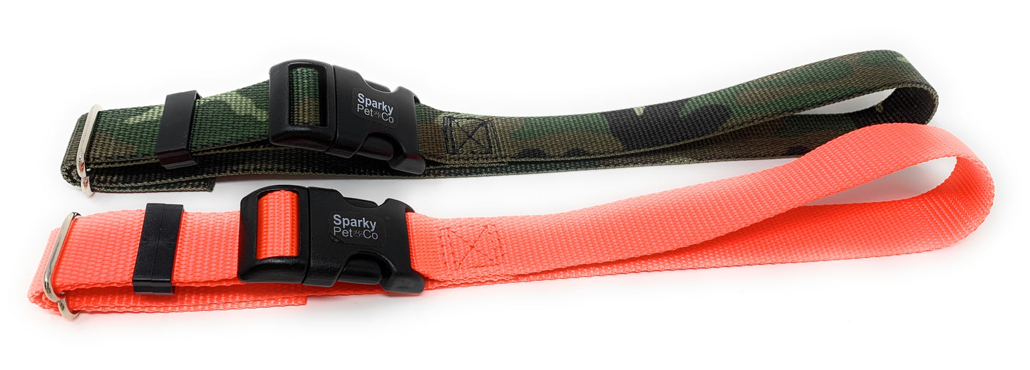 3/4" SOLID Nylon Replacement Universal No Hole Dog Strap Collars