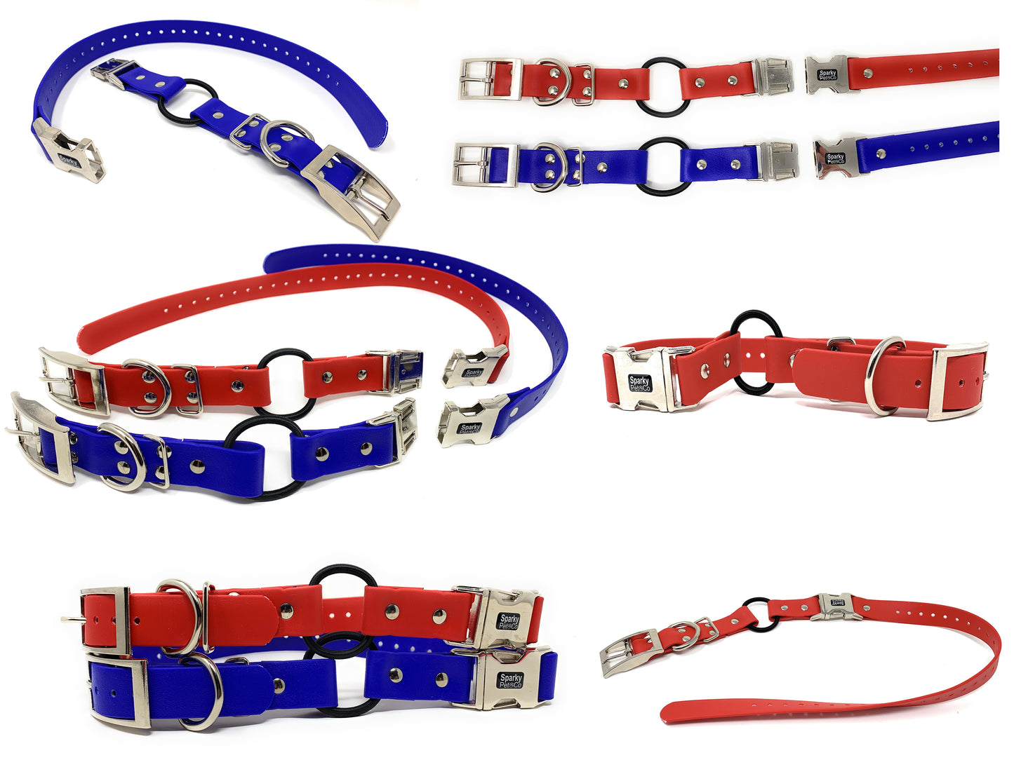 Sparky Pet Co - 3/4" Zeus ECollar Replacement Strap - Bungee Loop Dog Collar Biothane - 7 Colors
