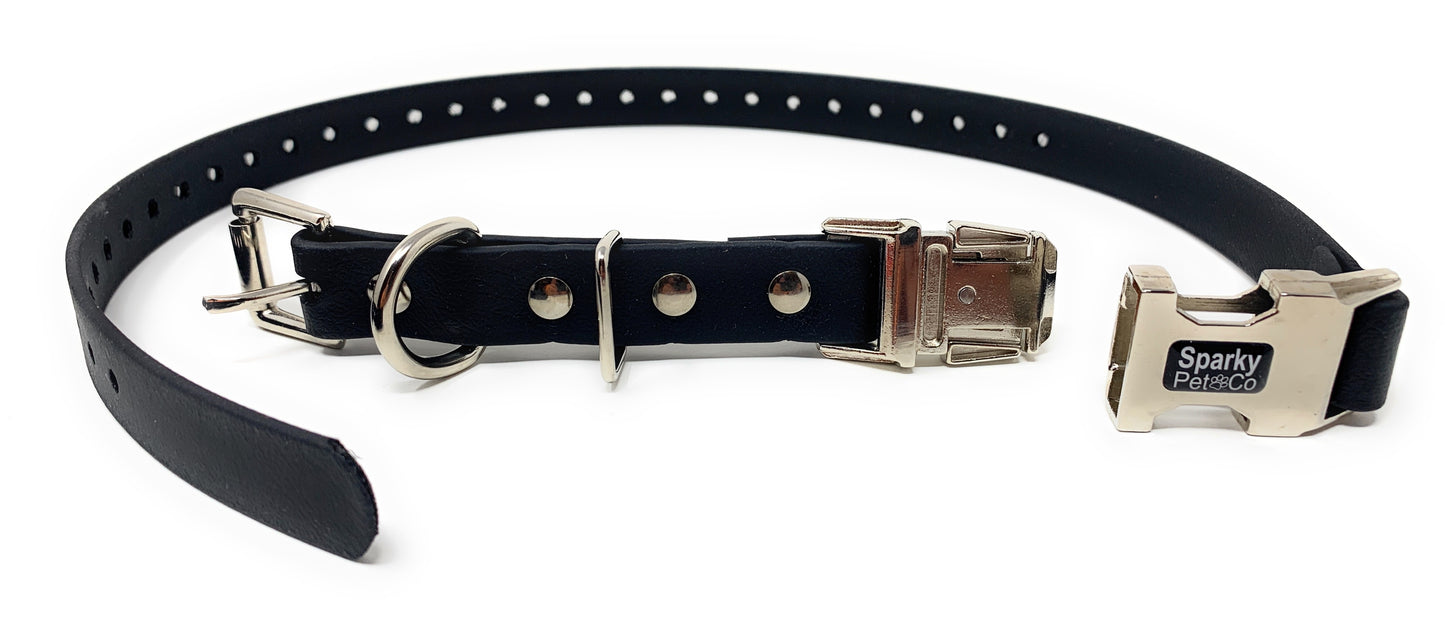 Sparky Pet Co 3/4" Biothane Apollo Double Buckle E Collar Receiver Replacement Strap