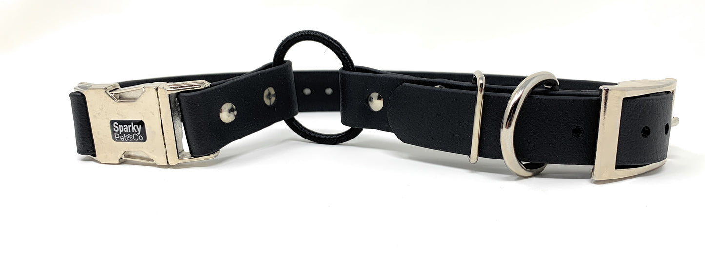Sparky Pet Co - Zeus ECollar Replacement Strap - Bungee Loop Dog Collar - Waterproof Biothane - Adjustable - Double Buckle - Quick Snap Metal Clasp - Invisible Fence Systems - (Variants)