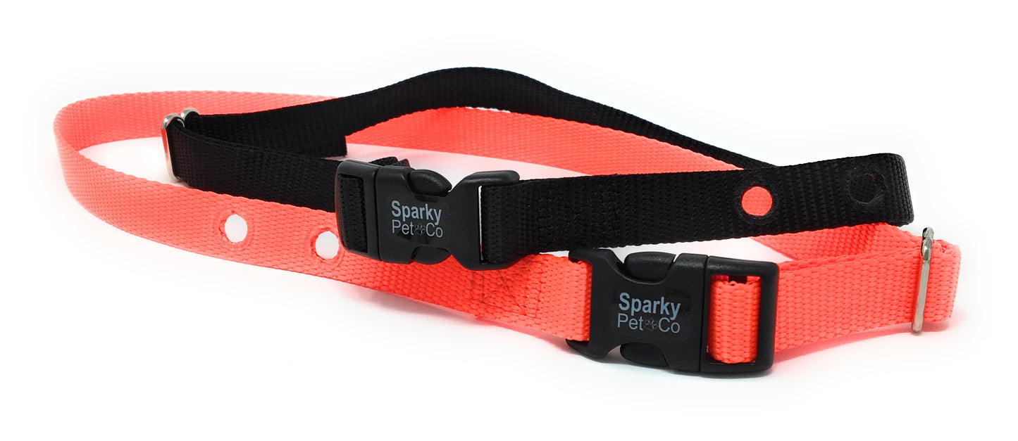 (3) - 3/4" Nylon Dog Fence 2 Hole 1.25 Collar Receiver Strap PUL-250, PUL-275 PRF-275 (Bundle)