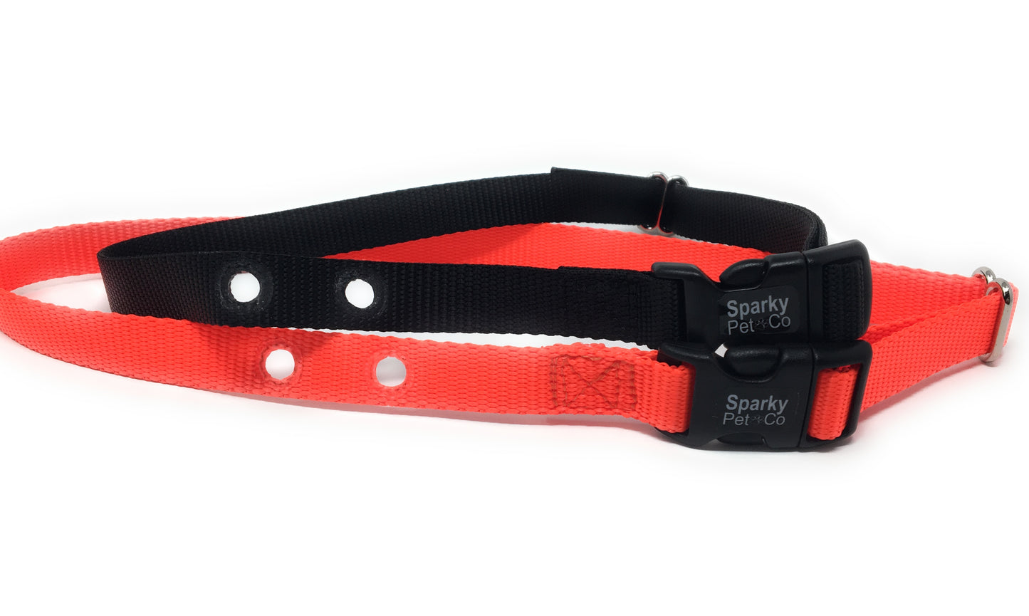(2) - 3/4" Nylon 2 Hole 1.25 Dog Fence Collar Receiver Strap SPORTDOG SDF-R (Bundle)