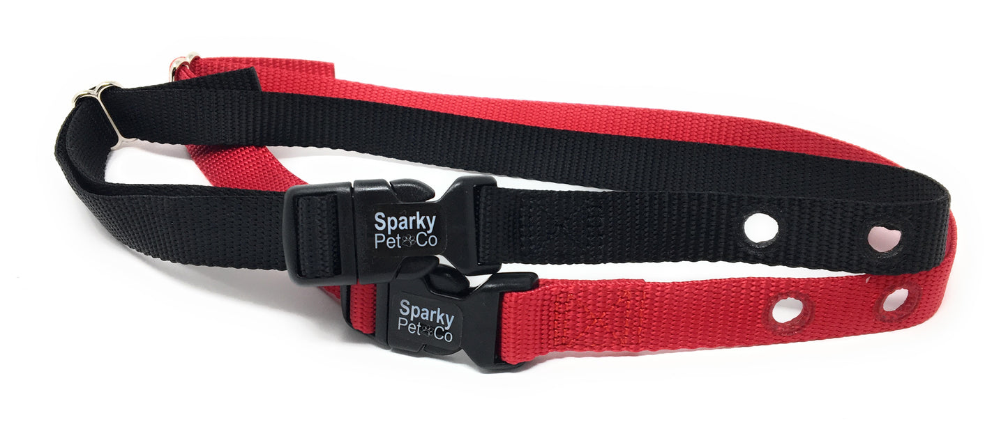 (2) - 3/4" Nylon 2 Hole 1.25 Dog Fence Collar Receiver Strap SPORTDOG SDF-R (Bundle)
