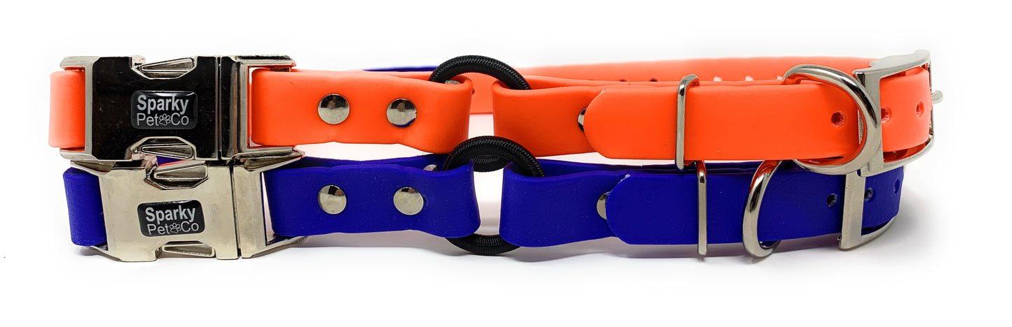 Sparky Pet Co - 1" Zeus ECollar Replacement Strap - Bungee Loop Dog Collar - Biothane - Blue