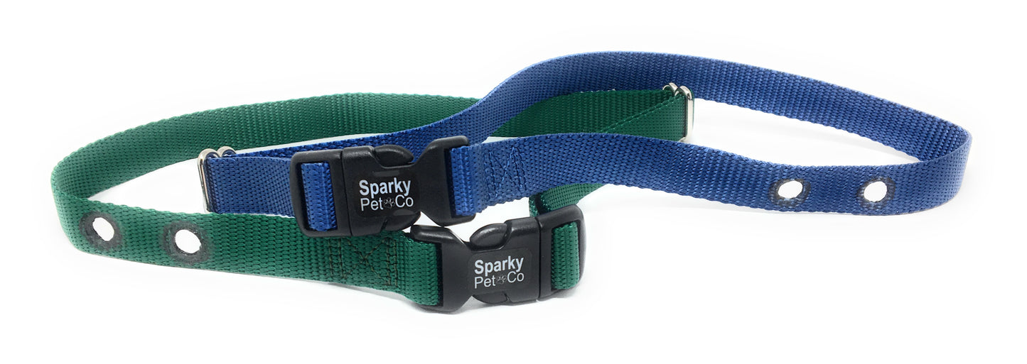(2) - 3/4" Nylon 2 Hole 1.25 Dog Fence Collar Receiver Strap SPORTDOG SDF-R (Bundle)