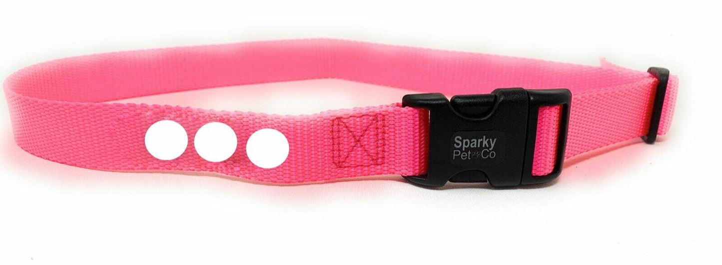 E collar 1" Replacement Strap Fits all Bark Collars-RFA 48 7 COLORS