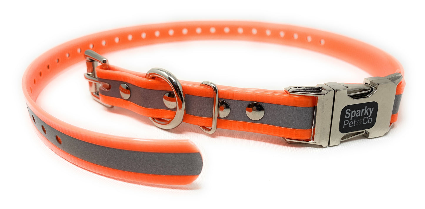 Sparky Pet Co 3/4" Biothane Apollo Double Buckle E Collar Receiver Replacement Strap