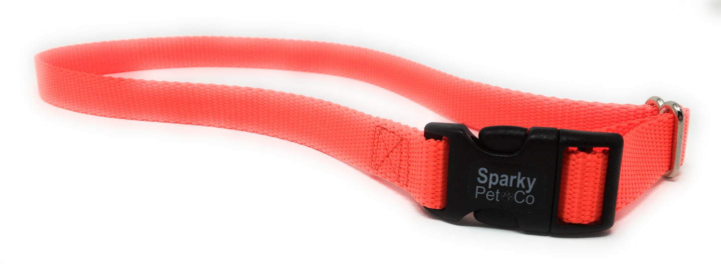3/4" SOLID Nylon Replacement Universal No Hole Dog Strap Collars