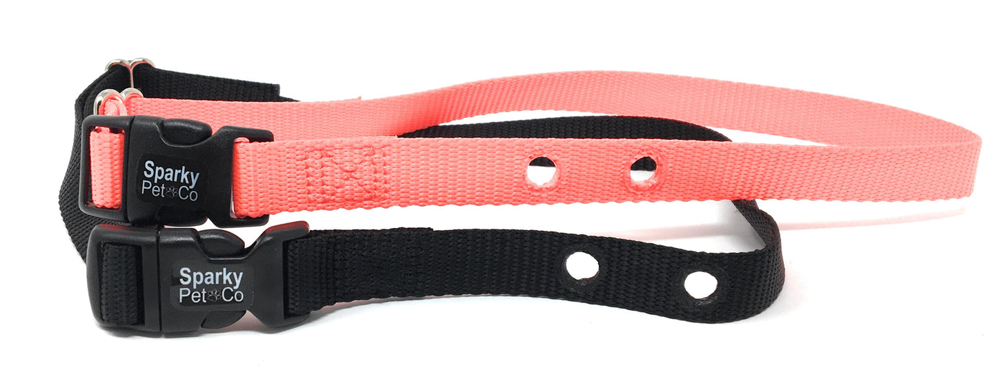 (2) - 3/4" Nylon 2 Hole 1.25 Dog Fence Collar Receiver Strap SPORTDOG SDF-R (Bundle)