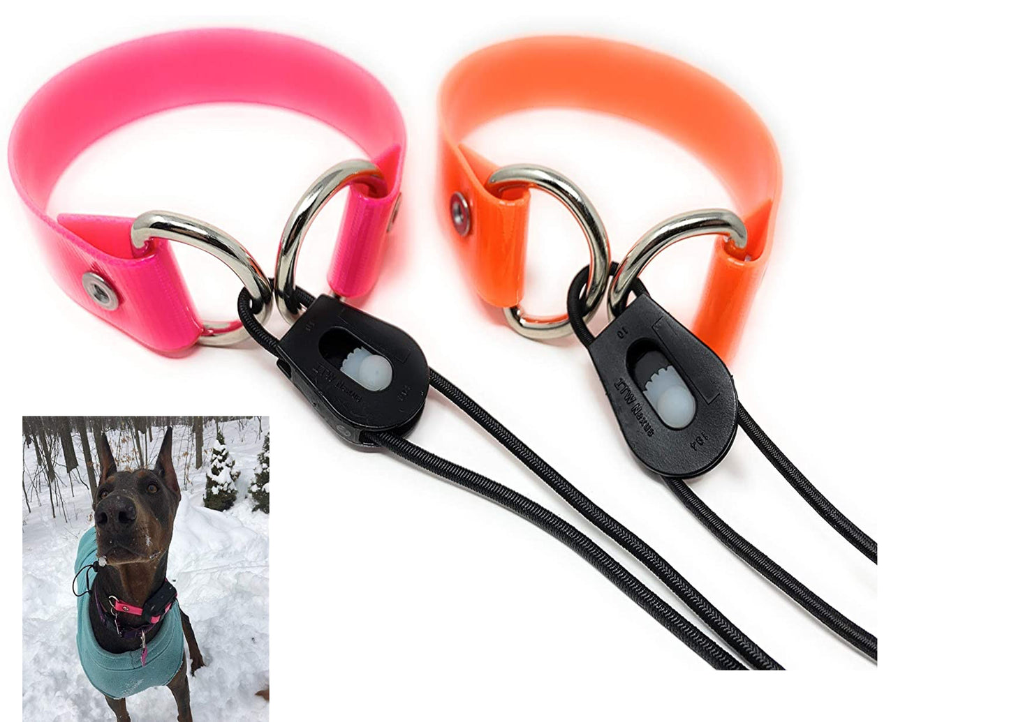 Sparky Pet Co - ECollar Replacement Strap - Surefit- Waterproof - Adjustable - Secure Nexus Wheel Lock - for Electronic Training & Invisible Fence Systems - 3/4" (Orange)